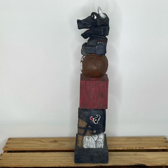 Houston Texans tiki totem football NFL tailgate cookout collectible - Picture 7 of 9